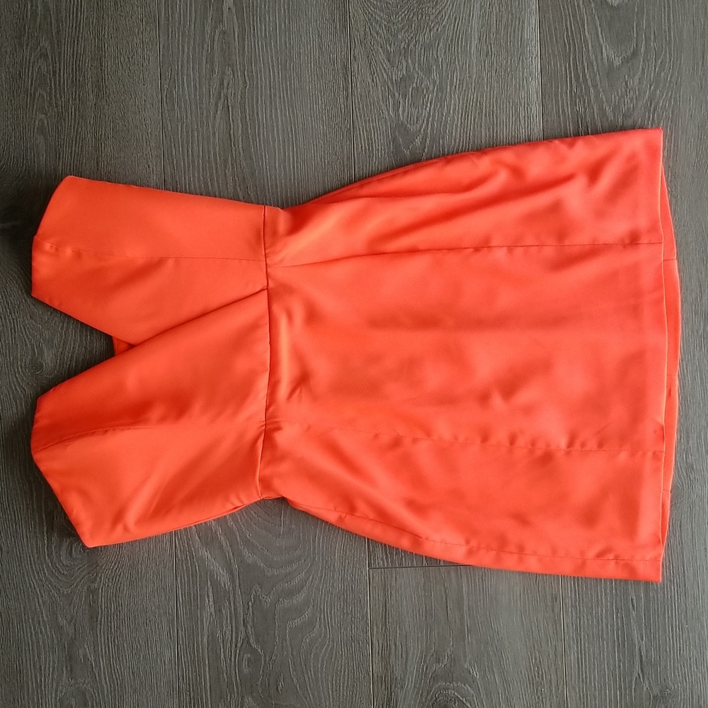 Naven Strapless Mini Dress in Bright Orange